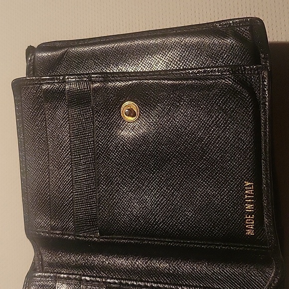 Authentic prada black leather wallet unisexe - Picture 4 of 10
